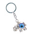 Blue Eyes Keychain Elephant Turkish Style Alloy Colored Glaze Pendant for Ladies Bag Car Interior