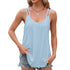 New Solid Color Jacquard Round Neck Women's Bottom And Inner Shoulder Strap Tank Top