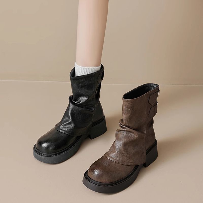 Women's British Style All-match Fashion Short Boots