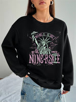 Inspiring Women's Hoodless Sweatshirt- Lady Liberty Print