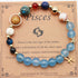 Twelve Constellations Bracelets Natural Stone Beaded Eight Planets